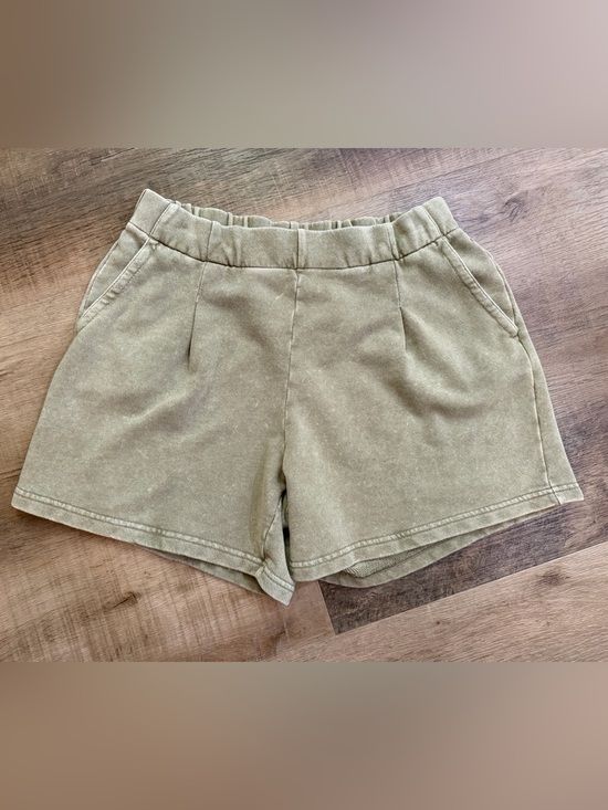 aerie Pants - aerie Olive Pull-On Terry Cotton Shorts Size Medium